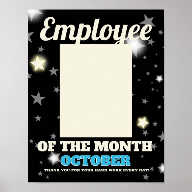 Custom colour photo insert employee of the month p poster (Front)