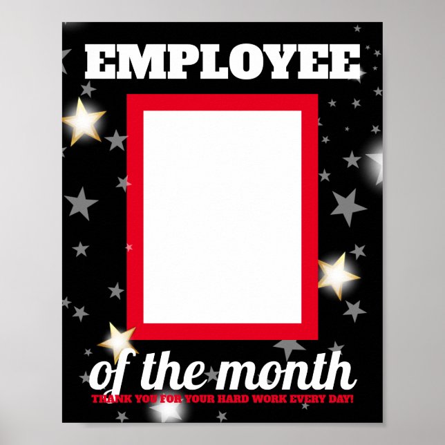 Custom colour photo insert employee of the month p poster (Front)