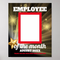 Custom colour photo insert employee of the month p