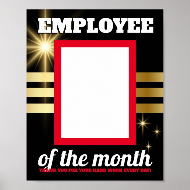 Custom colour photo insert employee of the month p poster (Front)