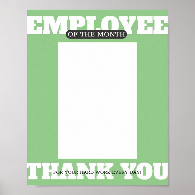Custom colour photo insert employee of the month poster (Front)