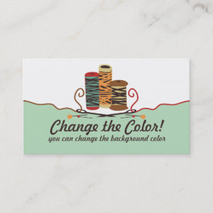 Custom colour pins needles thread sewing biz card