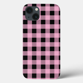 Custom Colour Plaid Pattern iPhone 13 Case