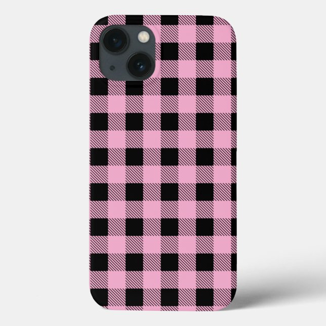Custom Colour Plaid Pattern Case-Mate iPhone Case (Back)