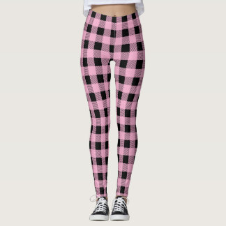 Custom Colour Plaid Pattern Leggings