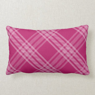 Custom Colour Plaid Pattern Lumbar Cushion