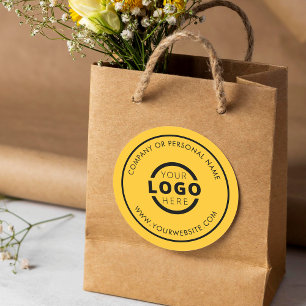 Custom Colour Promotional Business Logo Branded Classic Round Sticker