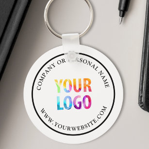 Custom Colour Promotional Business Logo Branded Key Ring