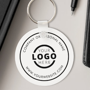 Custom Colour Promotional Business Logo Branded Key Ring