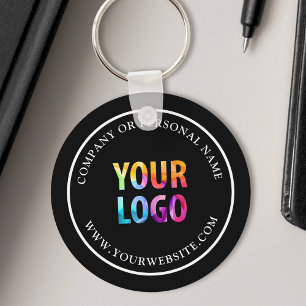Custom Colour Promotional Business Logo Branded Key Ring