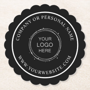 Custom Colour Promotional Business Logo Branded Paper Coaster