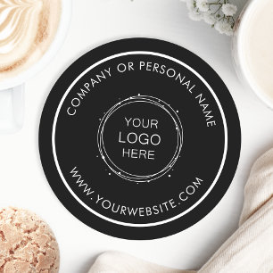 Custom Colour Promotional Business Logo Branded Round Paper Coaster