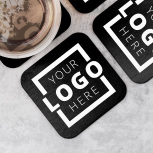 Custom Colour Promotional Business Logo Branded Square Paper Coaster
