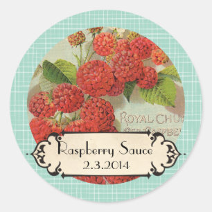 custom colour raspberries fruit canning label