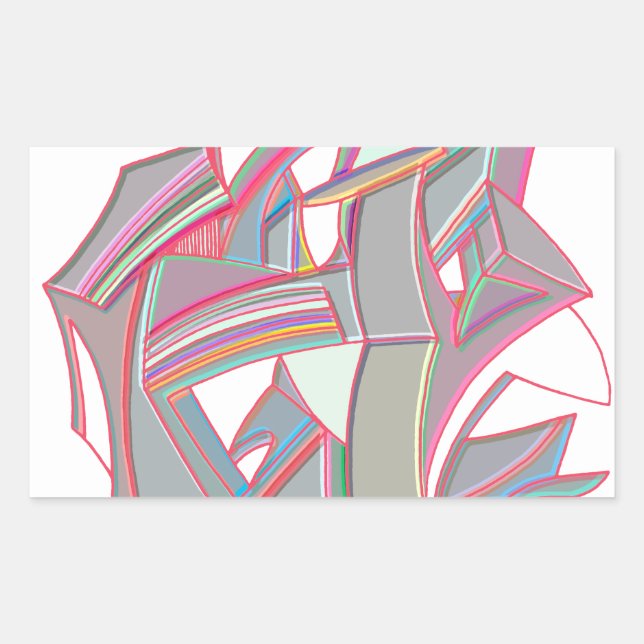 Custom Colour Rectangular Sticker (Front)