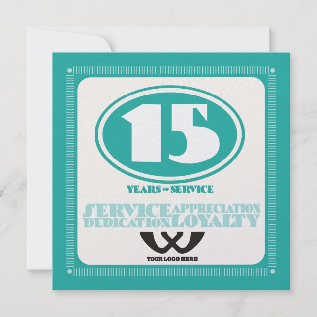 Custom colour retro 15 year employee service award (Front)
