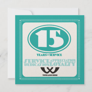Custom colour retro 15 year employee service award