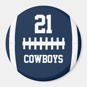 Custom Colour Round Football Team Name/Playe Magnet