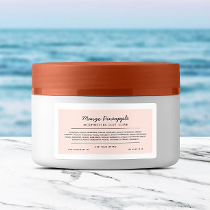 Custom Colour Script Lines Ingredients List Label