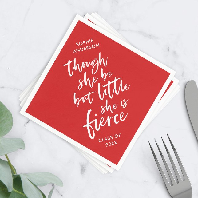 Custom Colour Script Little But Fierce Shakespeare Napkin (Creator Uploaded)