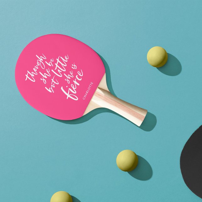 Custom Colour Script Little But Fierce Shakespeare Ping Pong Paddle (Creator Uploaded)