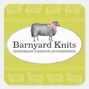 Custom colour sheep wool knitting crochet label 2