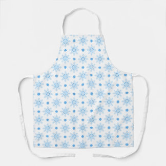 Custom Colour Simple Snowflake Pattern Apron