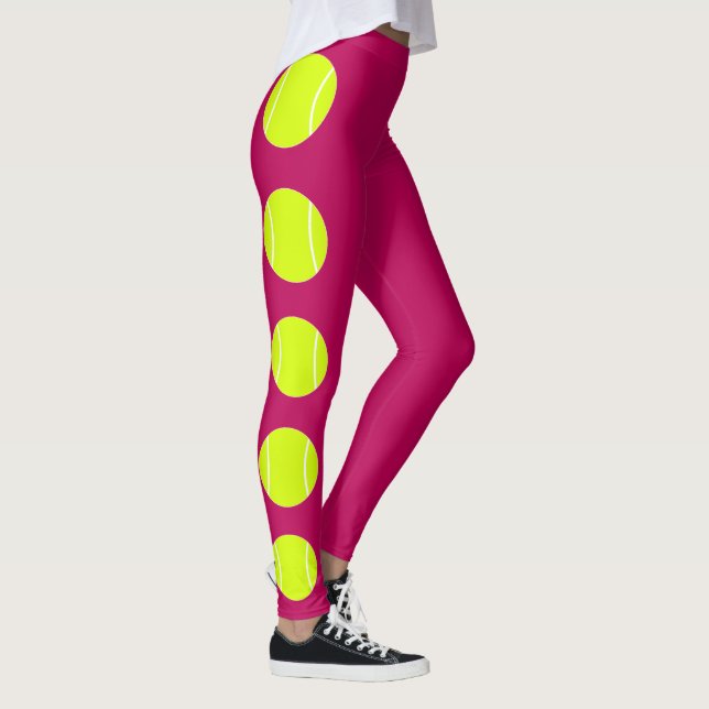 Custom Colour Tennis Ball Leggings (Right)
