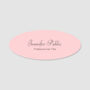 Custom Colour Text Font Handwritten Template Name Tag
