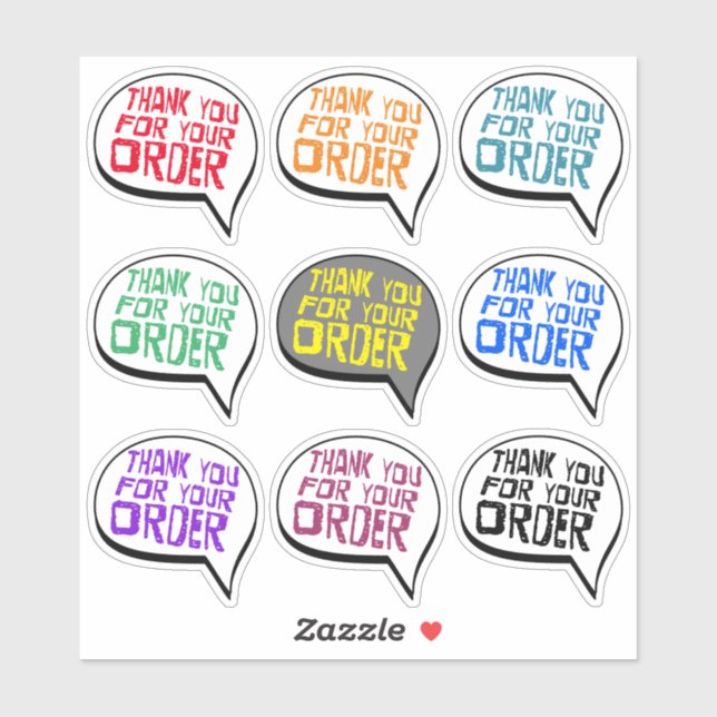 Custom Colour Thank you for your order (Sheet)