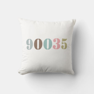 Custom Colour Tones Zip Code Housewarming Gift Cushion