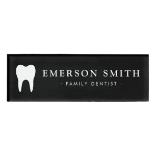Custom colour tooth logo dental assistant dentist name tag