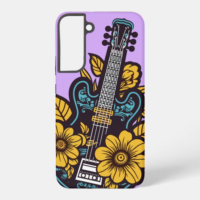 Custom Colour Ukulele Samsung Galaxy S22+ Case (Back)