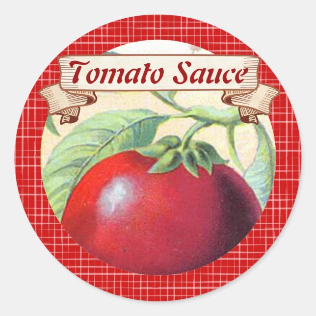 Custom colour vine tomato canning label (Front)
