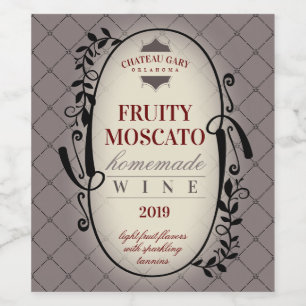 Custom colour wedding homemade wine personalised label