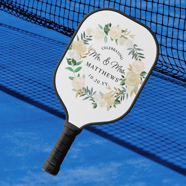 Custom Colour Wedding Ivory Pickleball Paddle (Creator Uploaded)