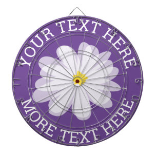 Custom colour white daidy flower dartboard
