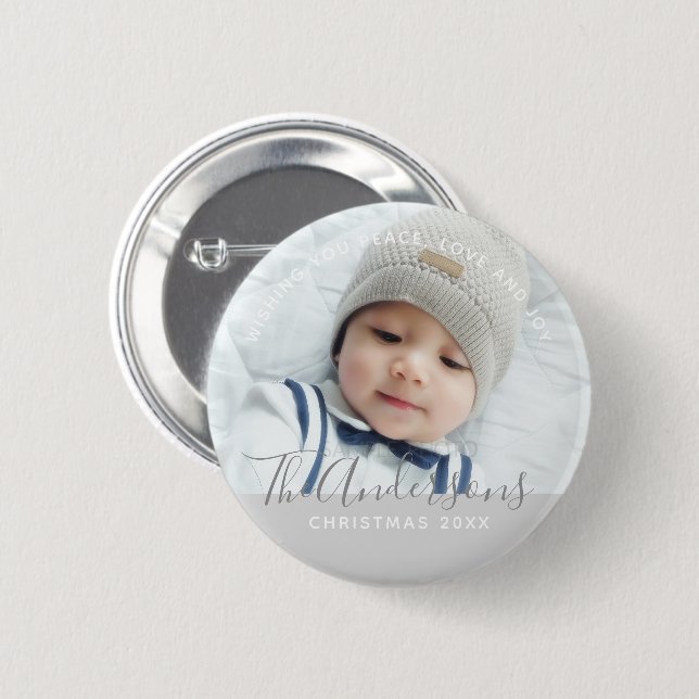Custom Colour with Custom Photo and Text 6 Cm Round Badge (Front & Back)