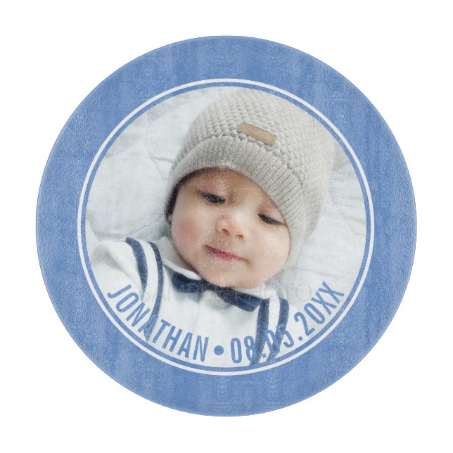 Custom Colour with Custom Photo and Text Cutting Board (Front)