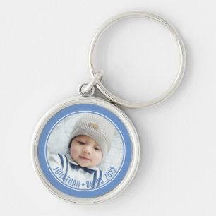 Custom Colour with Custom Photo and Text Key Ring