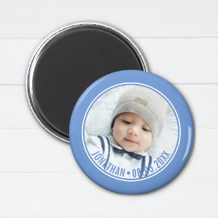 Custom Colour with Custom Photo and Text Magnet