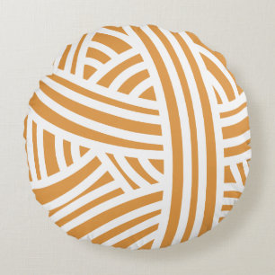 Custom Colour Yarn - Stylised Yarn Ball Round Cushion