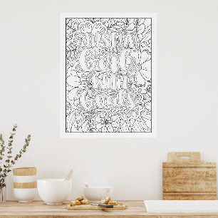 Custom Colour Yourself Just A Girl With Goals Poster