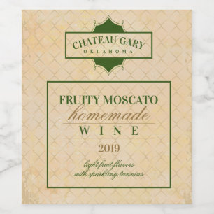 Custom coloured aged homemade wine personalised wine label