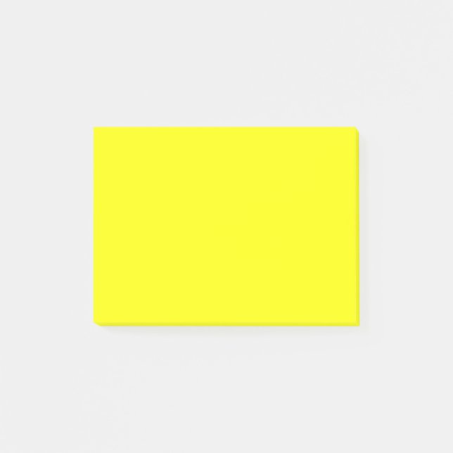 Custom coloured Highlighter Yellow Post-it Notes (Front)