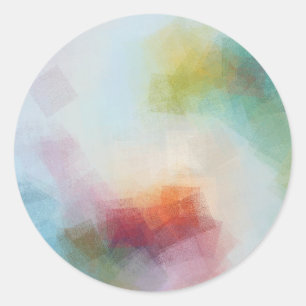 Custom Colourful Abstract Art Modern Blank Templat Classic Round Sticker
