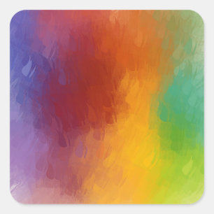 Custom Colourful Abstract Art Trendy Modern Blank Square Sticker