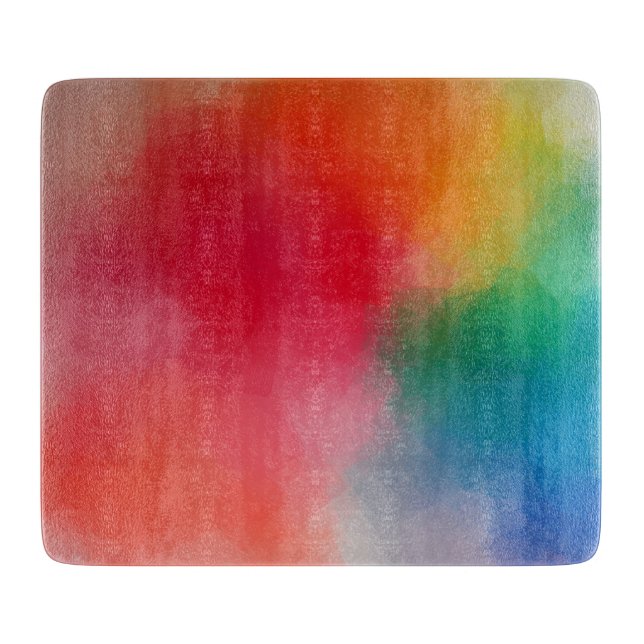 Custom Colourful Abstract Blank Modern Template Cutting Board (Front)