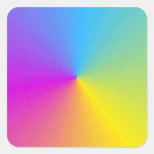 Custom Colourful Abstract Blank Template Pink Red Square Sticker