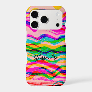 Custom Colourful Abstract Hand Drawn Waves Stripes